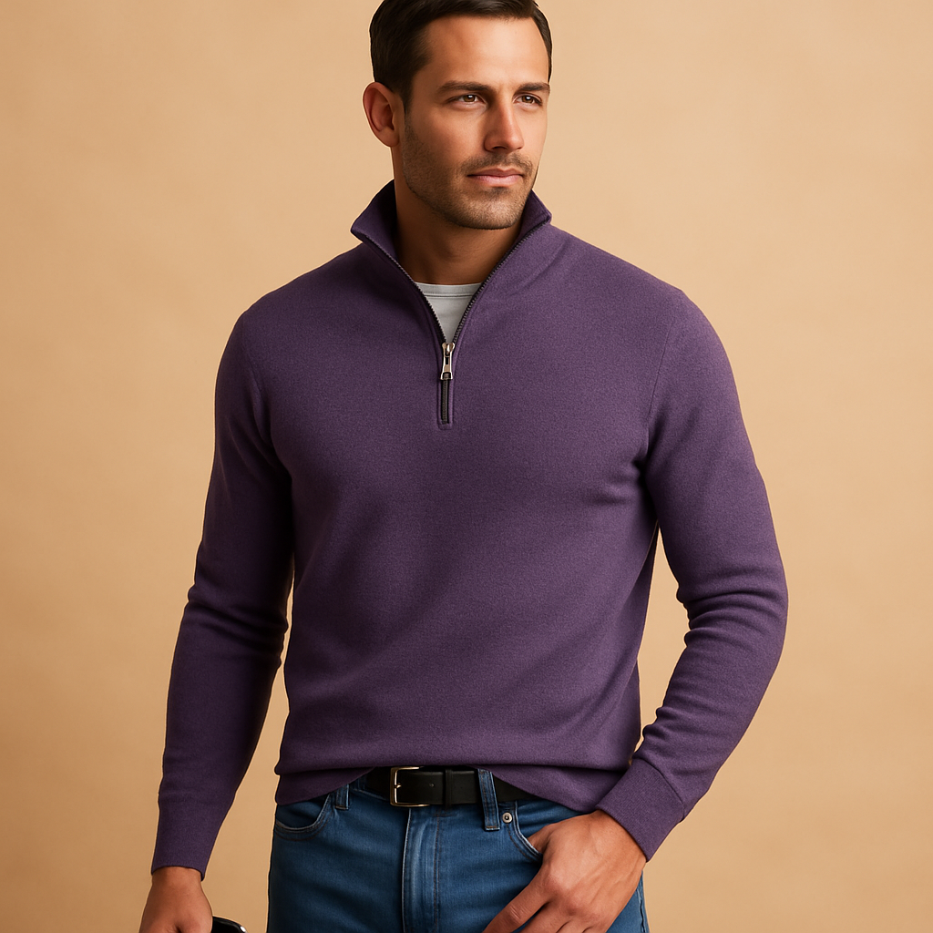 Herren Zip-Cardigan für täglichen Komfort und smartes Layering