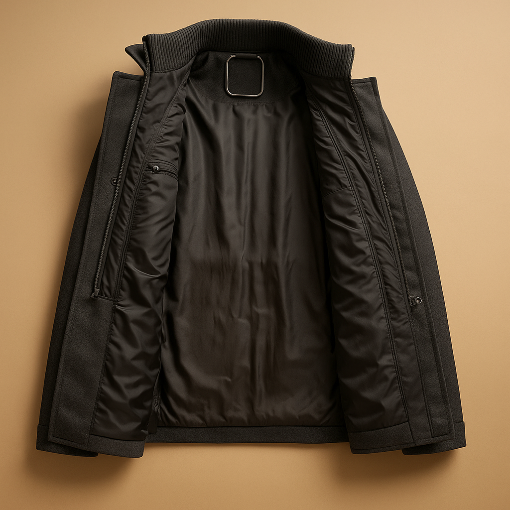 Herren Slim Fit Zweiteiliger Wintermantel